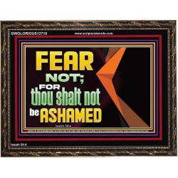 FEAR NOT FOR THOU SHALT NOT BE ASHAMED  Scriptural Wooden Frame Signs  GWGLORIOUS12710  "45X33"