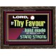 THY FAVOUR HAST MADE MY MOUNTAIN TO STAND STRONG  Modern Christian Wall Décor Wooden Frame  GWGLORIOUS12960  