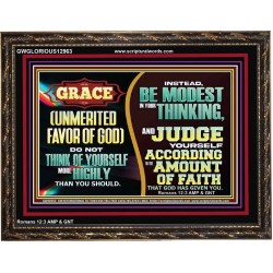 GRACE UNMERITED FAVOR OF GOD  Bible Scriptures on Love Wooden Frame  GWGLORIOUS12963  "45X33"