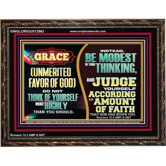 GRACE UNMERITED FAVOR OF GOD  Bible Scriptures on Love Wooden Frame  GWGLORIOUS12963  