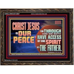 CHRIST JESUS IS OUR PEACE  Christian Paintings Wooden Frame  GWGLORIOUS12967  "45X33"