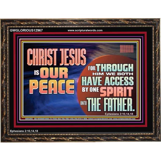 CHRIST JESUS IS OUR PEACE  Christian Paintings Wooden Frame  GWGLORIOUS12967  