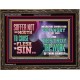 SUFFER NOT THY MOUTH TO CAUSE THY FLESH TO SIN  Bible Verse Wooden Frame  GWGLORIOUS12976  