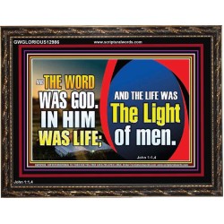 THE WORD WAS GOD IN HIM WAS LIFE THE LIGHT OF MEN  Unique Power Bible Picture  GWGLORIOUS12986  "45X33"