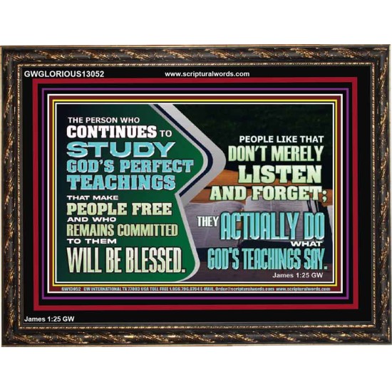 ACTUALLY DO WHAT GOD'S TEACHINGS SAY  Righteous Living Christian Wooden Frame  GWGLORIOUS13052  