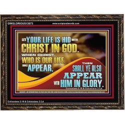 WHEN CHRIST WHO IS OUR LIFE SHALL APPEAR  Children Room Wall Wooden Frame  GWGLORIOUS13073  "45X33"