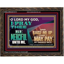 MY GOD RAISE ME UP THAT I MAY PAY MY ENEMIES BACK  Biblical Art Wooden Frame  GWGLORIOUS13111  "45X33"