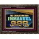 THE EVERLASTING GOD IMMANUEL..GOD WITH US  Scripture Art Wooden Frame  GWGLORIOUS13134B  