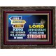 JEHOVAH OUR EVERLASTING STRENGTH  Church Wooden Frame  GWGLORIOUS9536  
