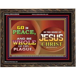 BE MADE WHOLE OF YOUR PLAGUE  Sanctuary Wall Wooden Frame  GWGLORIOUS9538  "45X33"