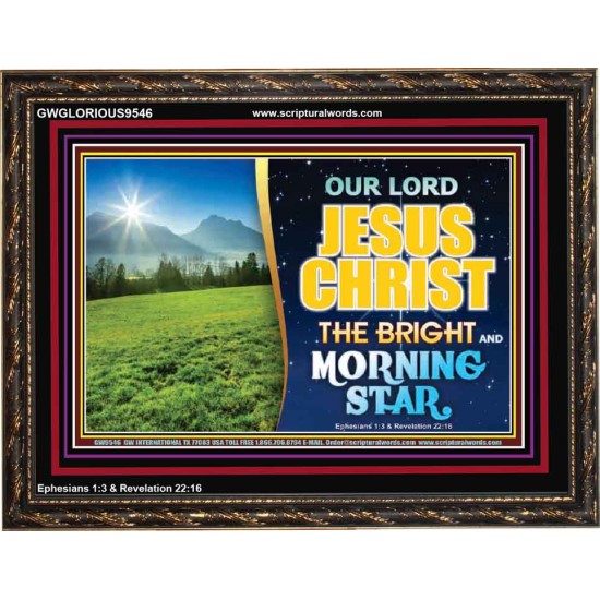 JESUS CHRIST THE BRIGHT AND MORNING STAR  Children Room Wooden Frame  GWGLORIOUS9546  
