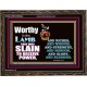 LAMB OF GOD GIVES STRENGTH AND BLESSING  Sanctuary Wall Wooden Frame  GWGLORIOUS9554c  