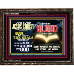 THOU ART WORTHY TO OPEN THE SEAL OUR LORD JESUS CHRIST  Ultimate Inspirational Wall Art Picture  GWGLORIOUS9555  "45X33"