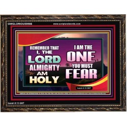 THE ONE YOU MUST FEAR IS LORD ALMIGHTY  Unique Power Bible Wooden Frame  GWGLORIOUS9566  "45X33"