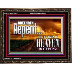 THE KINGDOM OF HEAVEN IS AT HAND  Children Room Wooden Frame  GWGLORIOUS9571  "45X33"