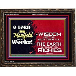 MANY ARE THY WONDERFUL WORKS O LORD  Children Room Wooden Frame  GWGLORIOUS9580  "45X33"