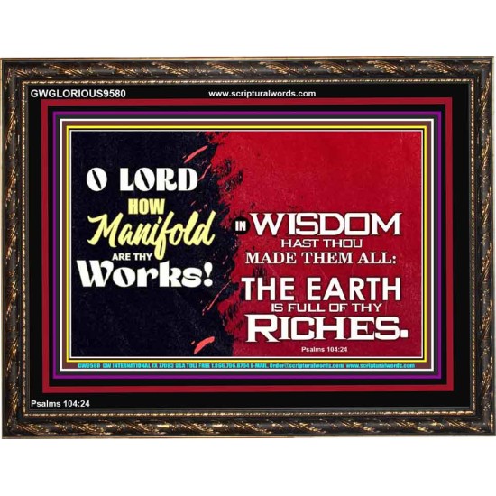 MANY ARE THY WONDERFUL WORKS O LORD  Children Room Wooden Frame  GWGLORIOUS9580  