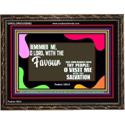 REMEMBER ME O GOD WITH THY FAVOUR AND SALVATION  Ultimate Inspirational Wall Art Wooden Frame  GWGLORIOUS9582  "45X33"