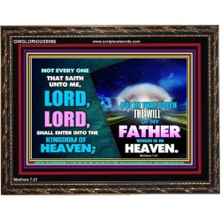 DOING THE WILL OF GOD ONE OF THE KEY TO KINGDOM OF HEAVEN  Righteous Living Christian Wooden Frame  GWGLORIOUS9586  "45X33"