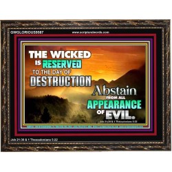 FLEE EVERY FORM OF EVIL  Eternal Power Wooden Frame  GWGLORIOUS9587  "45X33"