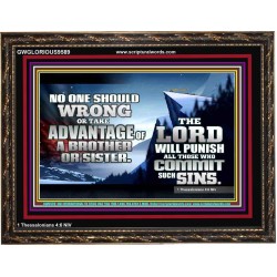 DO NOT TAKE ADVANTAGE OF YOUR BRETHREN  Children Room Wooden Frame  GWGLORIOUS9589  "45X33"