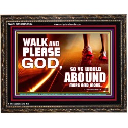 WALK AND PLEASE GOD  Scripture Art Wooden Frame  GWGLORIOUS9594  "45X33"