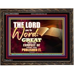 THE LORD GAVE THE WORD  Bathroom Wall Art  GWGLORIOUS9604  "45X33"