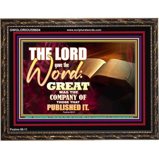 THE LORD GAVE THE WORD  Bathroom Wall Art  GWGLORIOUS9604  