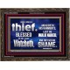 BLESSED IS HE THAT IS WATCHING AND KEEP HIS GARMENTS  Scripture Art Prints Wooden Frame  GWGLORIOUS9919  
