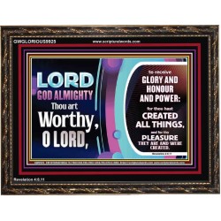 LORD GOD ALMIGHTY HOSANNA IN THE HIGHEST  Contemporary Christian Wall Art Wooden Frame  GWGLORIOUS9925  "45X33"