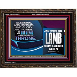 THE ONE SEATED ON THE THRONE  Contemporary Christian Wall Art Wooden Frame  GWGLORIOUS9929  "45X33"