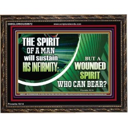 A WOUNDED SPIRIT WHO CAN BEAR?  Sciptural Décor  GWGLORIOUS9972  "45X33"