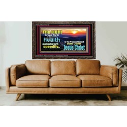 THY HEALTH WILL SPRING FORTH SPEEDILY  Custom Inspiration Scriptural Art Wooden Frame  GWGLORIOUS10319  "45X33"