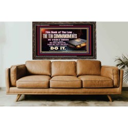 KEEP THE TEN COMMANDMENTS FERVENTLY  Ultimate Power Wooden Frame  GWGLORIOUS10374  "45X33"