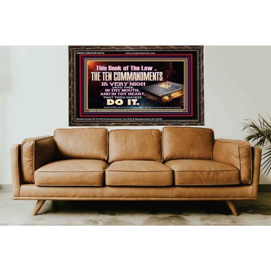 KEEP THE TEN COMMANDMENTS FERVENTLY  Ultimate Power Wooden Frame  GWGLORIOUS10374  