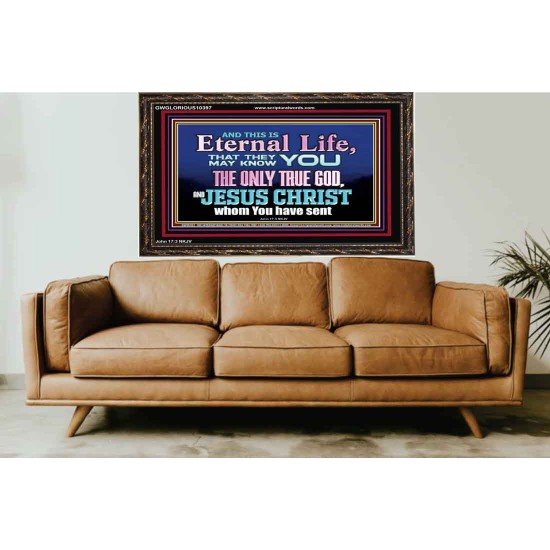 CHRIST JESUS THE ONLY WAY TO ETERNAL LIFE  Sanctuary Wall Wooden Frame  GWGLORIOUS10397  