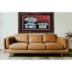 OPRRESSING THE POOR IS AGAINST THE WILL OF GOD  Large Scripture Wall Art  GWGLORIOUS10429  "45X33"