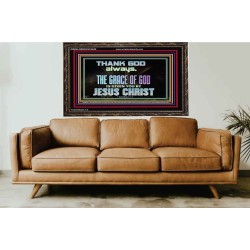 THANKING GOD ALWAYS OPENS GREATER DOOR  Scriptural Décor Wooden Frame  GWGLORIOUS10442  "45X33"