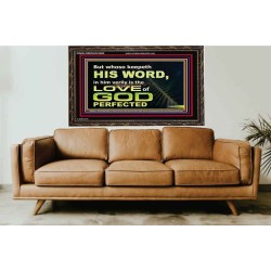 THOSE WHO KEEP THE WORD OF GOD ENJOY HIS GREAT LOVE  Bible Verses Wall Art  GWGLORIOUS10482  "45X33"