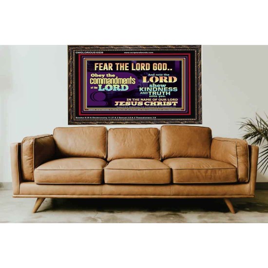 OBEY THE COMMANDMENT OF THE LORD  Contemporary Christian Wall Art Wooden Frame  GWGLORIOUS10539  