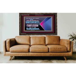 TRUSTING WITH THE HEART LEADS TO RIGHTEOUSNESS  Christian Quotes Wooden Frame  GWGLORIOUS10556  "45X33"