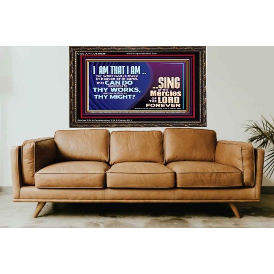 I AM THAT I AM GREAT AND MIGHTY GOD  Bible Verse for Home Wooden Frame  GWGLORIOUS10625  