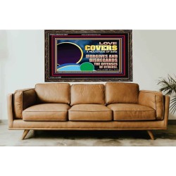 FORGIVES AND DISREGARDS THE OFFENSES OF OTHERS  Religious Wall Art Wooden Frame  GWGLORIOUS12067  "45X33"