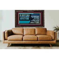 BE A LOVER OF STRANGERS WITH BROTHERLY AFFECTION FOR THE UNKNOWN GUEST  Bible Verse Wall Art  GWGLORIOUS12068  "45X33"
