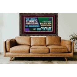 THE LORD IS MY STRENGTH AND SONG AND I WILL EXALT HIM  Children Room Wall Wooden Frame  GWGLORIOUS12357  "45X33"