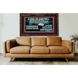 SEARCH THE SCRIPTURES MEDITATE THEREIN DAY AND NIGHT  Unique Power Bible Wooden Frame  GWGLORIOUS12379  "45X33"