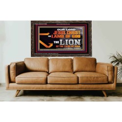 THE LION OF THE TRIBE OF JUDA CHRIST JESUS  Ultimate Inspirational Wall Art Wooden Frame  GWGLORIOUS12993  "45X33"
