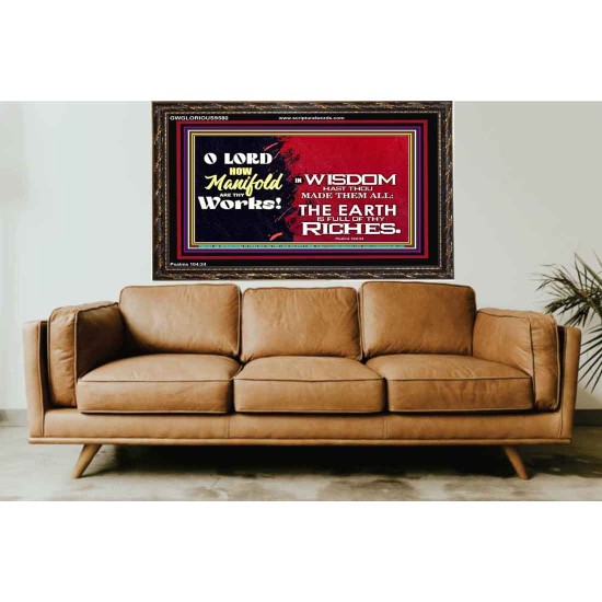 MANY ARE THY WONDERFUL WORKS O LORD  Children Room Wooden Frame  GWGLORIOUS9580  