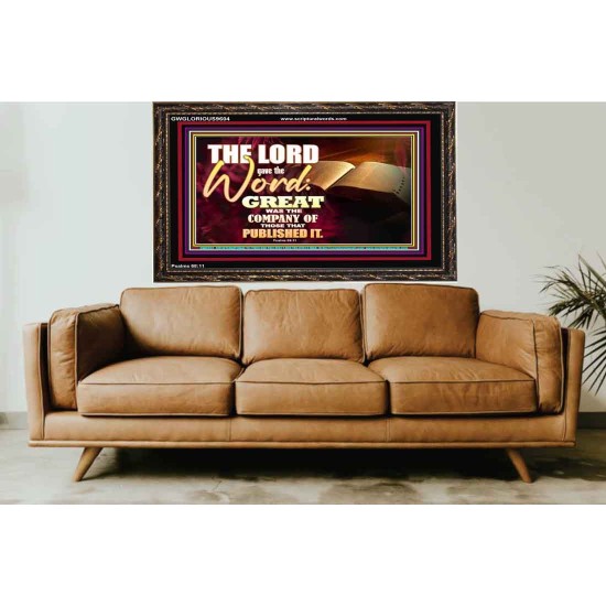 THE LORD GAVE THE WORD  Bathroom Wall Art  GWGLORIOUS9604  