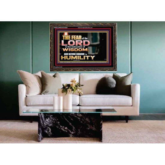 BEFORE HONOUR IS HUMILITY  Scriptural Wooden Frame Signs  GWGLORIOUS10455  